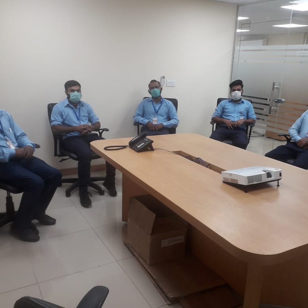 Office support staff participating in training session